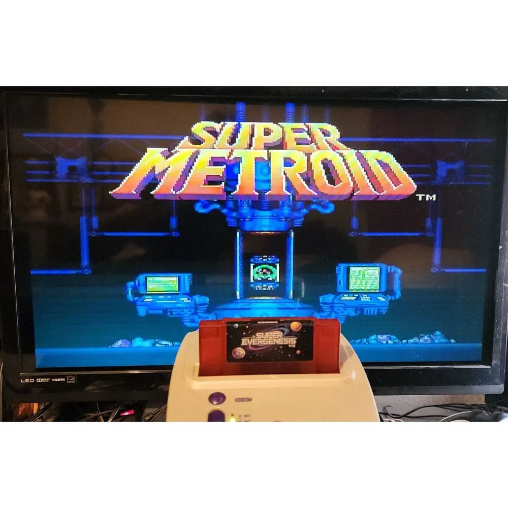 Super Nintendo 3000 in 1 Multi Video Game Cart SNES Retro Gaming Clear Red